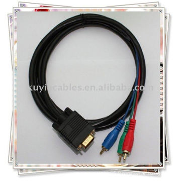 Composant de câble VGA à 3 RCA pour HDTV